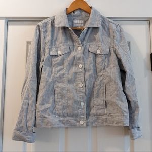 Charter Club Striped Shirt Jacket